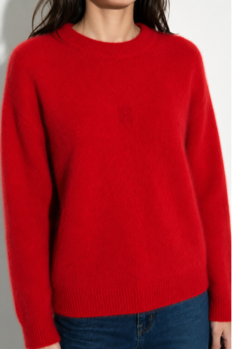 MAILLE IVY COL ROND  ROUGE